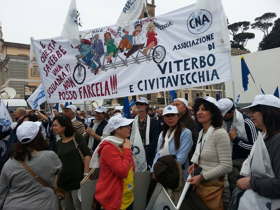 #noicisiamo: centinaia di artigiani e piccoli imprenditori in piazza a Roma